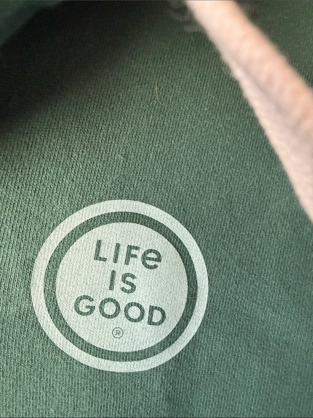 Life Is Good Teal Green Full-Zip Hoodie with Logo cotton large mountain - Picture 3 of 6